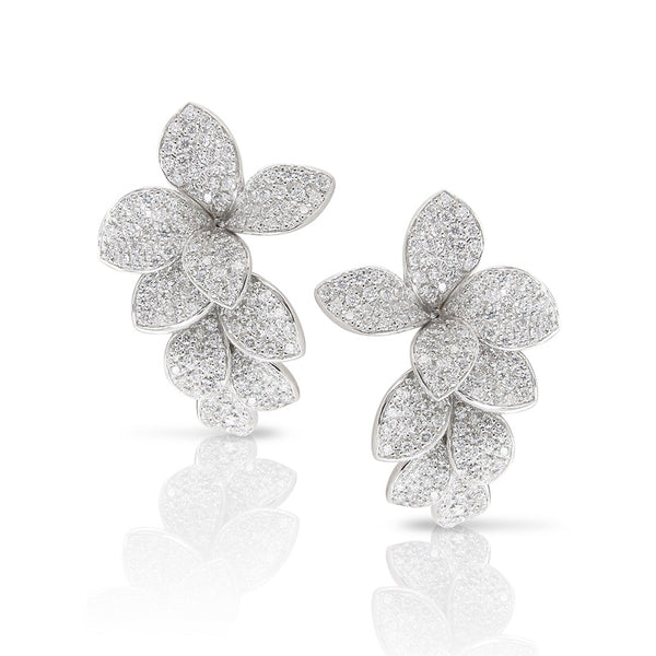 STELLA IN FIORE 18CT WHITE GOLD EARRINGS WITH DIAMONDS (Image 1)