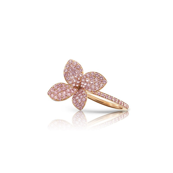 PETITE GARDEN 18CT ROSE GOLD RING WITH PINK SAPPHIRES (Image 1)