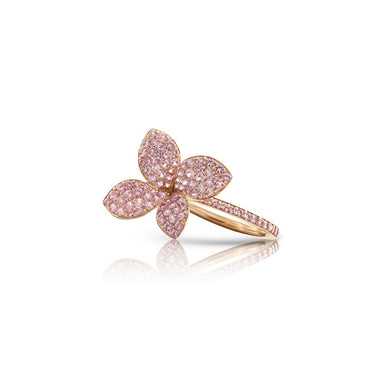 PETITE GARDEN 18CT ROSE GOLD RING WITH PINK SAPPHIRES
