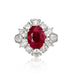 18CT WHITE GOLD 5.01CT BURMESE RUBY AND DIAMOND DRESS RING (Thumbnail 2)