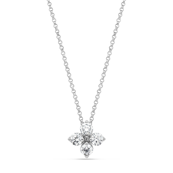 ROBERTO COIN 'LOVE IN VERONA' 18CT WHITE GOLD DIAMOND NECKLACE (Image 1)