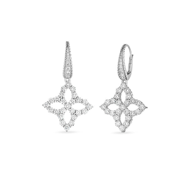 ROBERTO COIN 'DIAMOND PRINCESS' 18CT WHITE GOLD DIAMOND EARRINGS (Image 1)