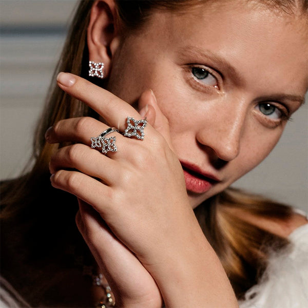 ROBERTO COIN 'DIAMOND PRINCESS' 18CT WHITE GOLD DIAMOND RING (Image 4)