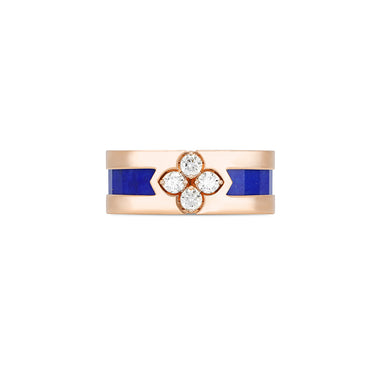 ROBERTO COIN 'LOVE IN VERONA' 18CT ROSE GOLD BLUE LAPIS & DIAMOND RING