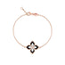 ROBERTO COIN PRINCESS FLOWER 18CT ROSE GOLD BLACK JADE & DIAMOND BRACELET (Thumbnail 1)