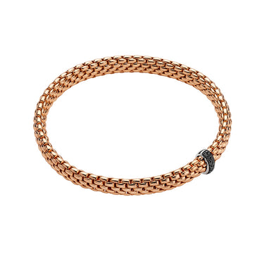 FOPE VENDOME 18CT ROSE GOLD BLACK DIAMOND BRACELET