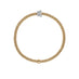 FOPE 'PRIMA' 18CT YELLOW GOLD AND WHITE GOLD DIAMOND PAVE SET RONDEL BRACELET SIZE MEDIUM (Thumbnail 3)