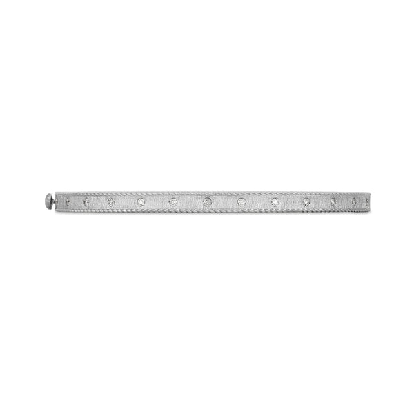 ROBERTO COIN PRINCESS 18CT WHITE GOLD DIAMOND BANGLE (Image 3)