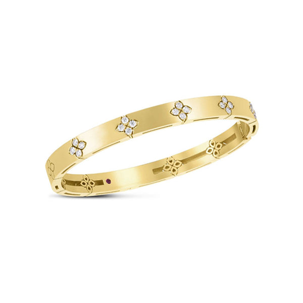 ROBERTO COIN 'LOVE IN VERONA' 18CT YELLOW GOLD DIAMOND BANGLE (Image 1)