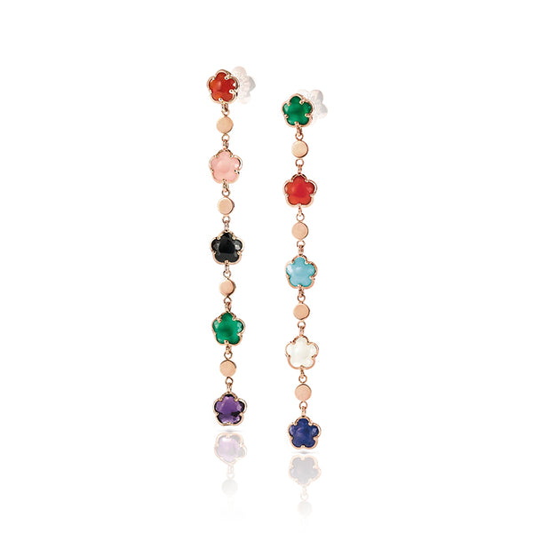 PASQUALE BRUNI FIGLIA DEI FIORI 18CT ROSE GOLD COLOURED GEMSTONE EARRINGS (Image 1)