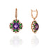 18CT ROSE GOLD AMETHYST, PINK SAPPHIRE, TSAVORITE GARNET & DIAMOND EARRINGS (Thumbnail 2)