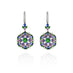 18CT WHITE GOLD DIAMOND, PINK SAPPHIRE, TANZANITE & TSAVORITE EARRINGS (Thumbnail 1)