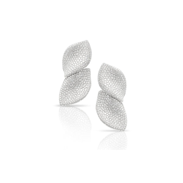 PASQUALE BRUNI 'AMA FEEL' 18CT WHITE GOLD PAVE DIAMOND EARRINGS (Image 1)
