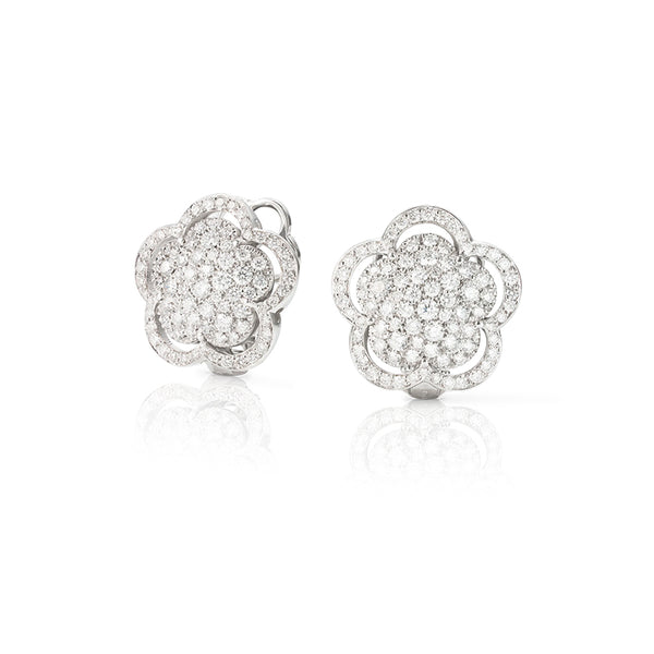 PASQUALE BRUNI BON TON 18CT WHITE GOLD ONYX & WHITE DIAMOND EARRINGS (Image 1)