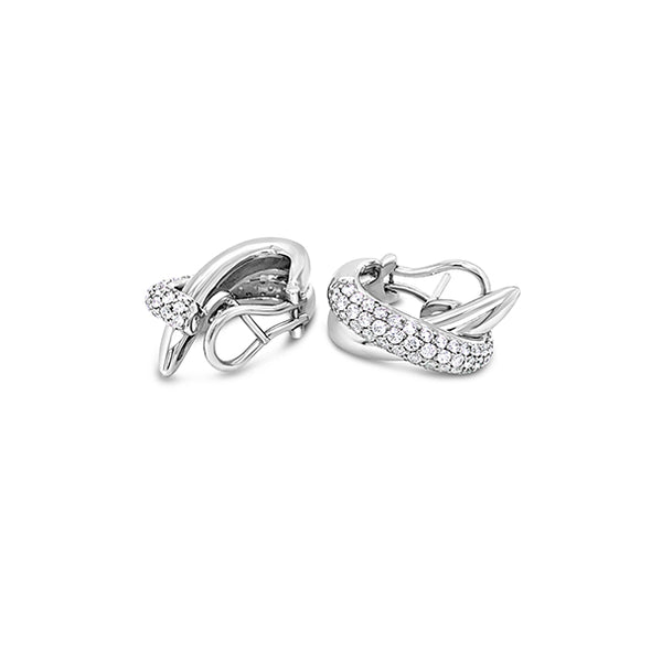 STOCKERT 18CT WHITE GOLD DIAMOND EARRINGS (Image 2)