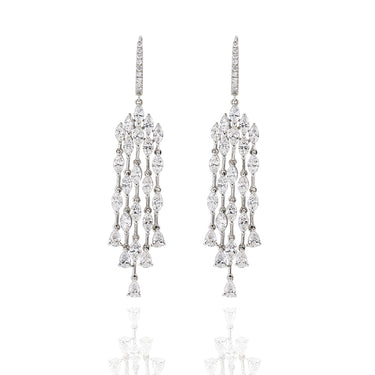 ROBERTO COIN 'DIAMOND CLASSIC' 18CT WHITE GOLD DIAMOND CHANDELIER EARRINGS