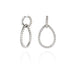 NEW ITALIAN ART 18CT WHITE GOLD DIAMOND DROP EARRINGS (Thumbnail 2)