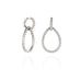 NEW ITALIAN ART 18CT WHITE GOLD DIAMOND DROP EARRINGS (Thumbnail 2)