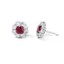 BAYCO PLATINUM MOZAMBIQUE RUBY & DIAMOND EARRINGS (Thumbnail 3)
