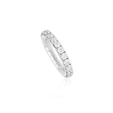 DEMEGLIO 'EXTENSIBLE' 18CT WHITE GOLD 2.14CT ELASTIC DIAMOND RING