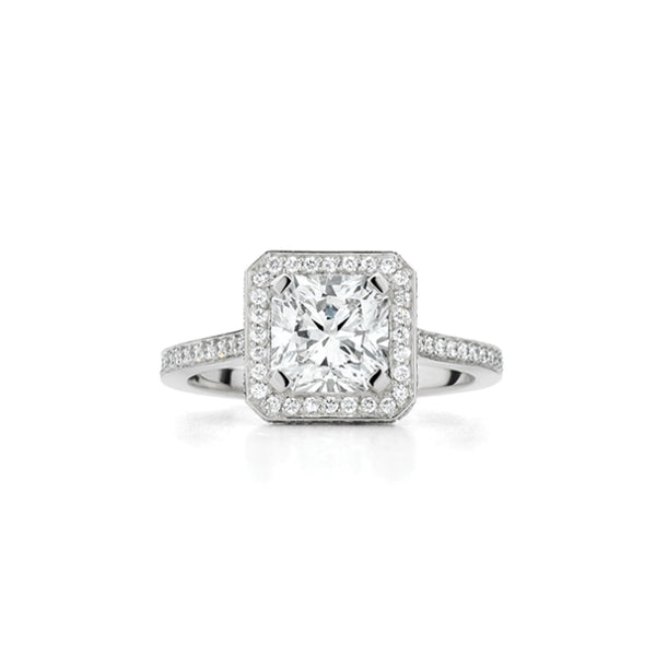 PLATINUM 1.59CT "CLAW SET GRACE" RADIANT CUT DIAMOND RING (Image 1)