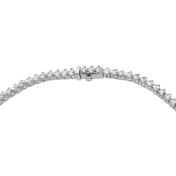 HEARTS ON FIRE 'SIGNATURE' 18CT WHITE GOLD 10.10CT CLAW SET GRADUATED DIAMOND LINE NECKLACE (Image 4)