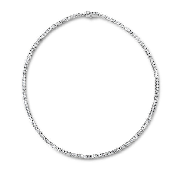 HEARTS ON FIRE 'SIGNATURE' UNIFORM 18CT WHITE GOLD 9.02CT DIAMOND LINE NECKLACE (Image 1)