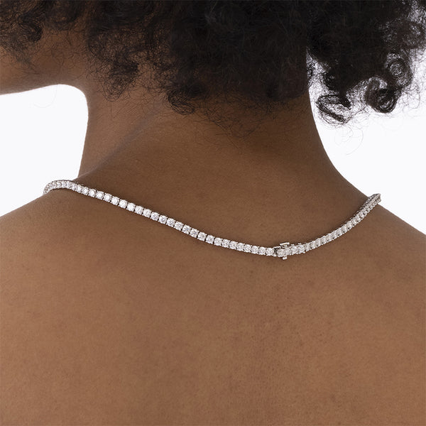 HEARTS ON FIRE 'SIGNATURE' UNIFORM 18CT WHITE GOLD 9.02CT DIAMOND LINE NECKLACE (Image 4)