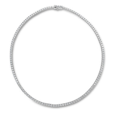 HEARTS ON FIRE SIGNATURE 18CT WHITE GOLD DIAMOND LINE NECKLACE