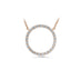 HEARTS ON FIRE 'SIGNATURE CIRCLE' 18CT ROSE GOLD DIAMOND PENDANT LARGE (Thumbnail 1)