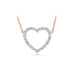 HEARTS ON FIRE 'SIGNATURE HEART' 18CT ROSE GOLD DIAMOND PENDANT LARGE (Thumbnail 1)