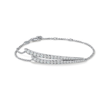 HEARTS ON FIRE VELA 18CT WHITE GOLD FRENCH CUT DIAMOND BRACELET