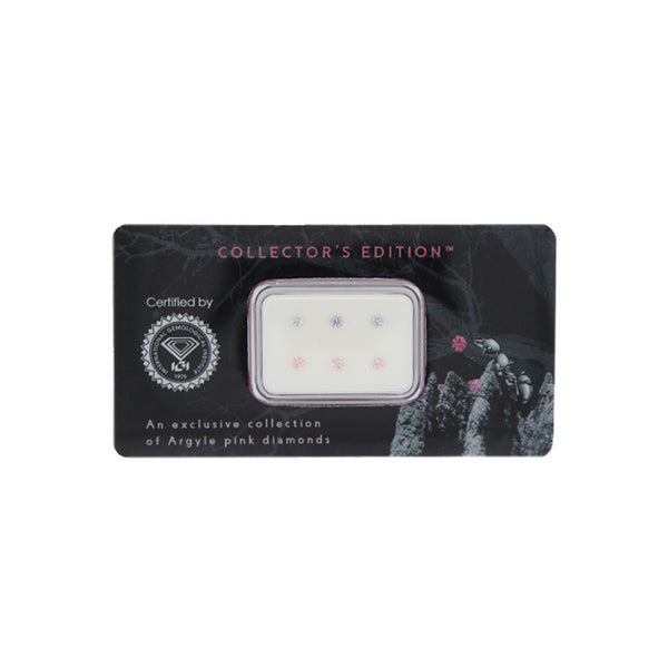0.16CT = 6 x FANCY PINK-FANCY GREY BLUE/SI2 ROUND BRILLIANT CUT ARGYLE PINK DIAMONDS - IGI COLLECTORS EDITION (Image 2)