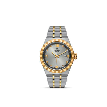 TUDOR ROYAL DATE STEEL & YELLOW GOLD 28MM
