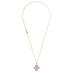 ROBERTO COIN PRINCESS FLOWER 18CT YELLOW & WHITE GOLD RHODONITE & DIAMOND NECKLACE (Thumbnail 2)