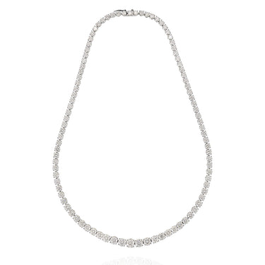 PLATINUM & 18CT WHITE GOLD 22.96CT GRADUATED DIAMOND LINE NECKLACE