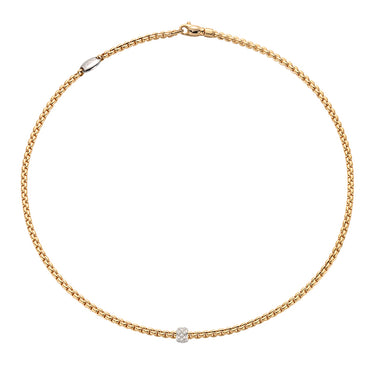 FOPE EKA 18CT YELLOW GOLD DIAMOND NECKLACE