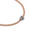 FOPE 'PRIMA' 18CT ROSE & WHITE GOLD PAVE DIAMOND RHONDEL NECKLACE 43CM (Thumbnail 2)