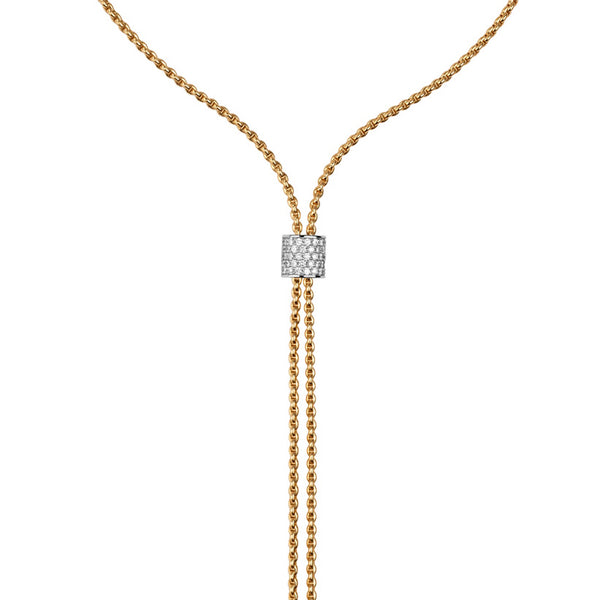 FOPE ARIA 18CT YELLOW GOLD DIAMOND LARIAT NECKLACE (Image 2)