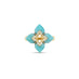 ROBERTO COIN VENETIAN PRINCESS 18CT YELLOW GOLD AMAZONITE & DIAMOND RING (Thumbnail 1)