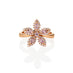 18CT ROSE GOLD PINK DIAMOND FLOWER RING (Thumbnail 1)