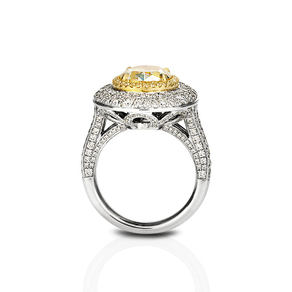 18CT WHITE & YELLOW GOLD DIAMOND RING (Image 3)