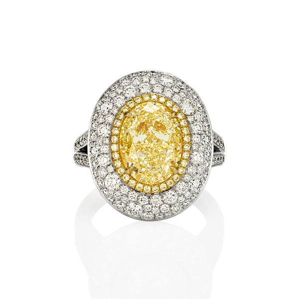 18CT WHITE & YELLOW GOLD DIAMOND RING (Image 1)