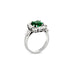 NEW ITALIAN ART 18CT WHITE GOLD ZAMBIAN EMERALD & DIAMOND RING (Thumbnail 2)
