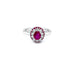 NEW ITALIAN ART 18CT WHITE GOLD RUBY AND DIAMOND RING (Thumbnail 2)