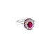 NEW ITALIAN ART 18CT WHITE GOLD RUBY AND DIAMOND RING (Thumbnail 3)