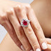 18CT WHITE GOLD 5.01CT BURMESE RUBY AND DIAMOND DRESS RING (Thumbnail 6)