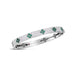 ROBERTO COIN LOVE IN VERONA DIAMOND AND EMERALD 18CT WHITE GOLD BANGLE (Thumbnail 1)