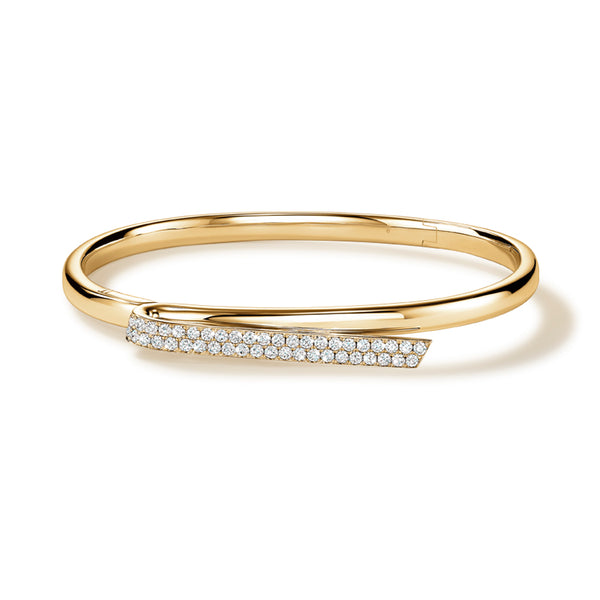 HEARTS ON FIRE INSIDE/OUT 18CT YELLOW GOLD DIAMOND FLIP BANGLE (Image 1)