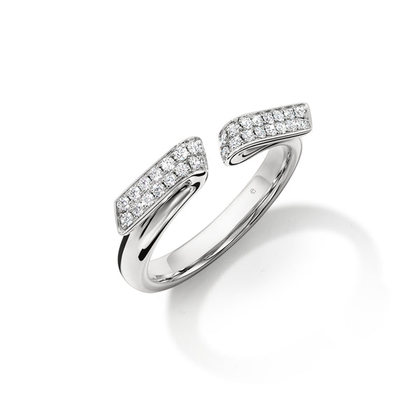 HEARTS ON FIRE INSIDE/OUT 18CT WHITE GOLD DIAMOND FLIP OPEN RING (Image 3)